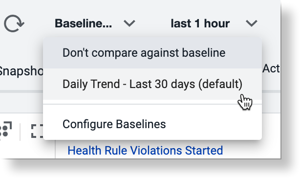 Flow Map Baseline Menu
